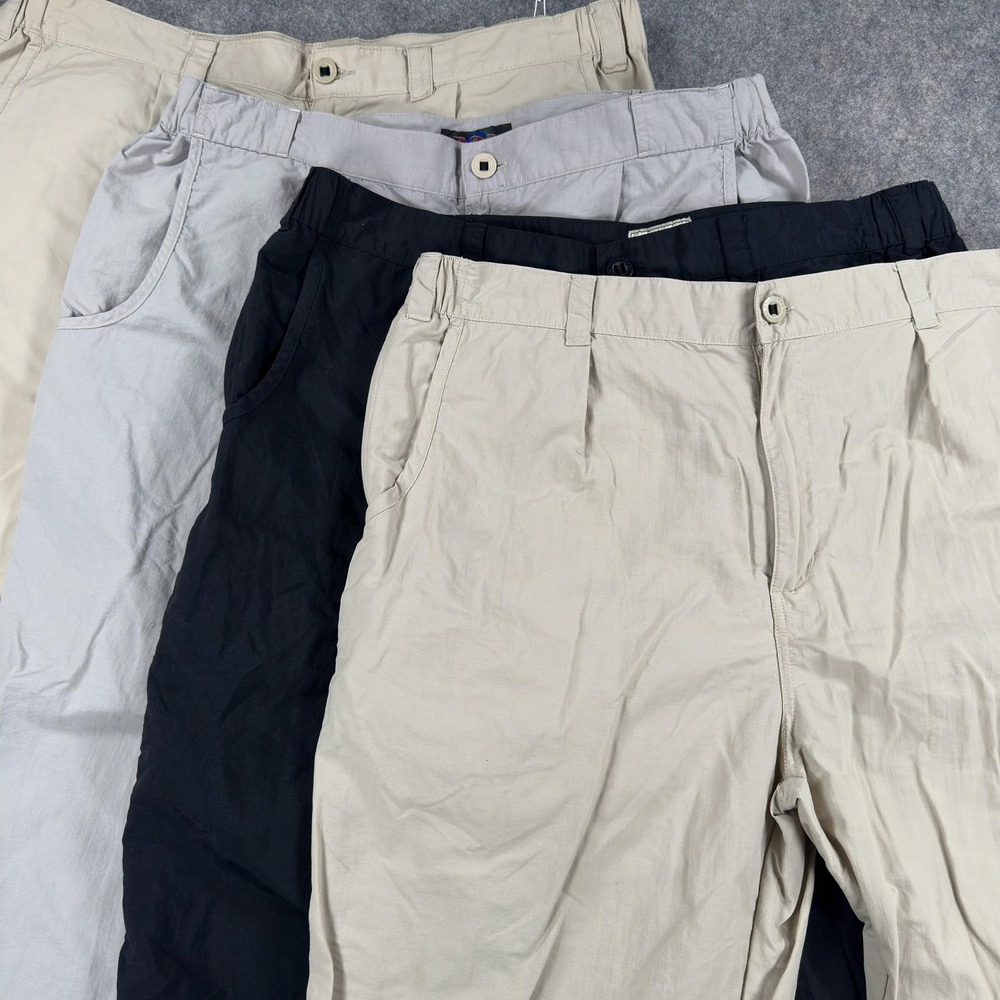 Rail Riders LOA Pants Lot‎ of 4 Mens 2XL 30 Inseam Nylon Hiking Black Gray Khaki
